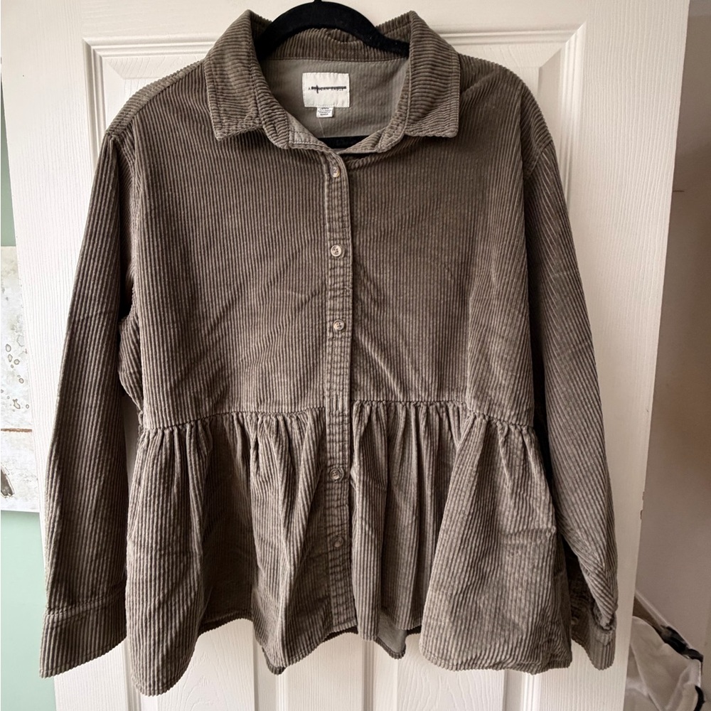 American Eagle Outfitters Olive Corduroy Jacket
